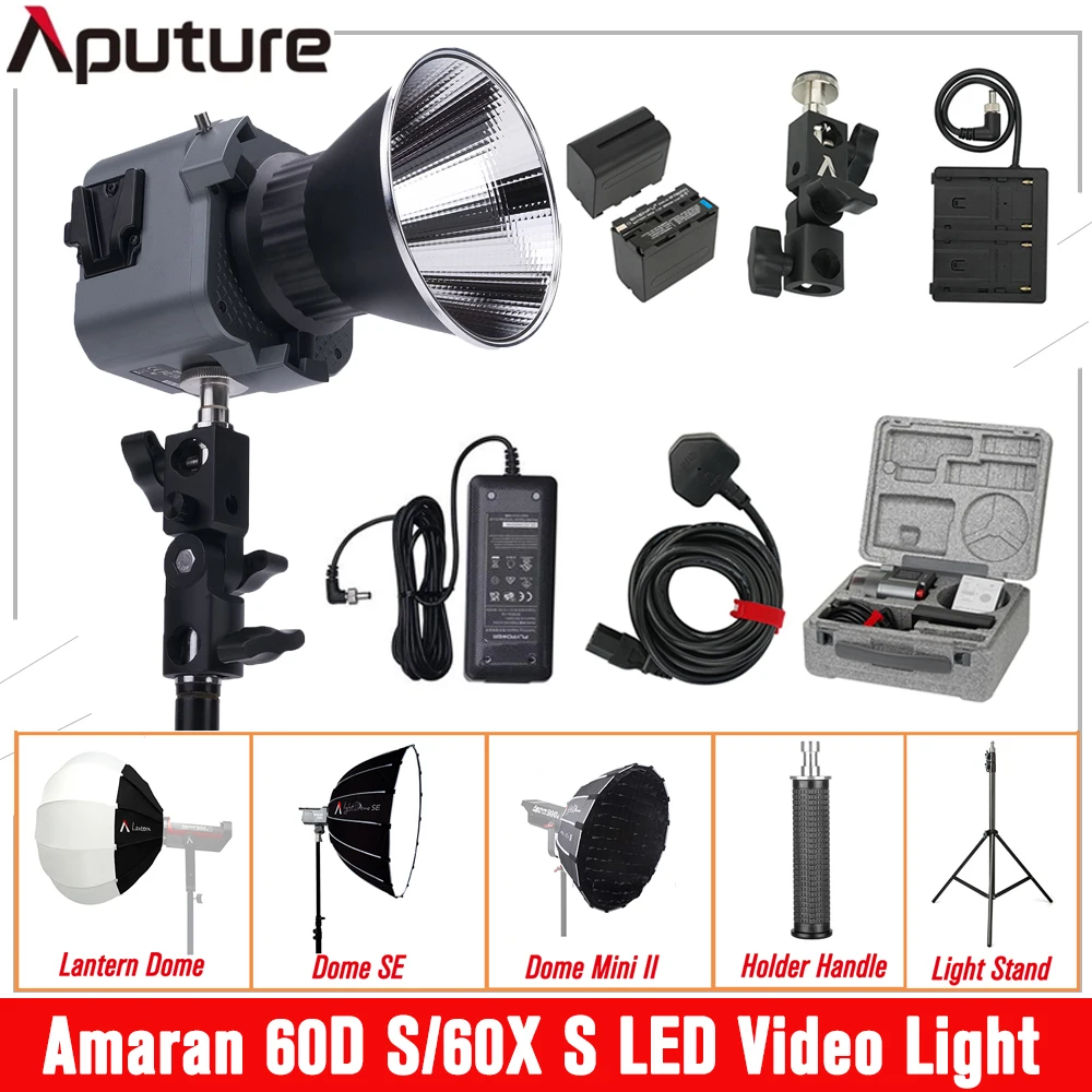 

Aputure Amaran COB 60x 60D S series Bi-Color LED Video Light Daylight Studio 2700K~6500K 60W Photography Lighting App Control