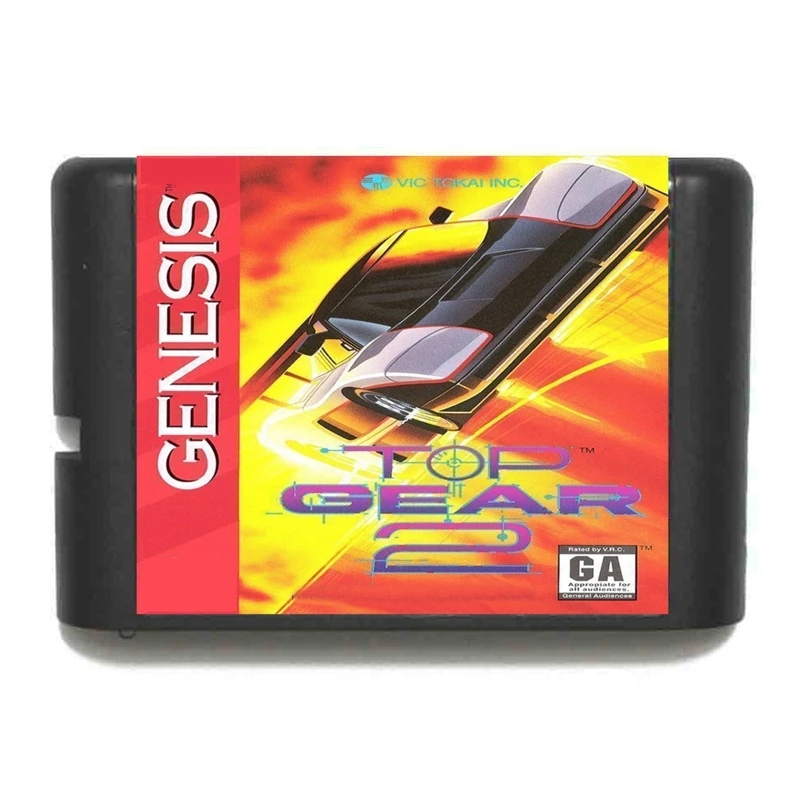 New Arrival Top Gear 2 16bit MD Game Card For Sega Mega Drive For Genesis