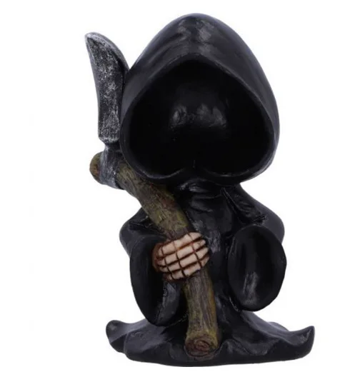 New Halloween Grim Reaper Statue Resin Black Robe Nightcrawler Figurine Halloween Ghost Sculpture Ornaments Desktop Home Decor