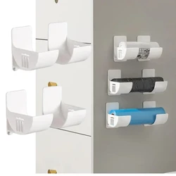 1-2pairs  Kitchen Bath Wall Mount Plastic Poly Trash Waste Bag Roll Holder Dispenser Freshness Film Roll Storage Rack for Closet