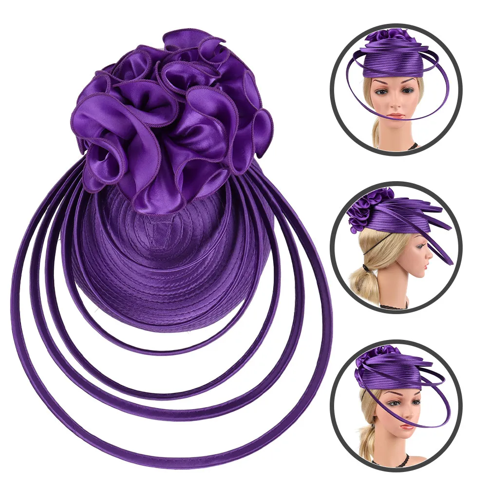 Exaggerated Fascinator Hat Chic Dazzling Headband Decor for Women Party Wedding Anniversary Cosplay Bridal Headdress Accessory