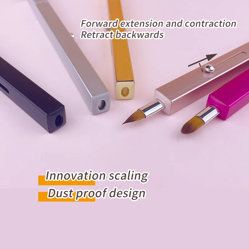 1pc dois-em-um corretivo ajustável escova de sobrancelha maquiagem escova de lábios maquiagem dos olhos escova de sobrancelha iniciante ferramenta de pincel de maquiagem