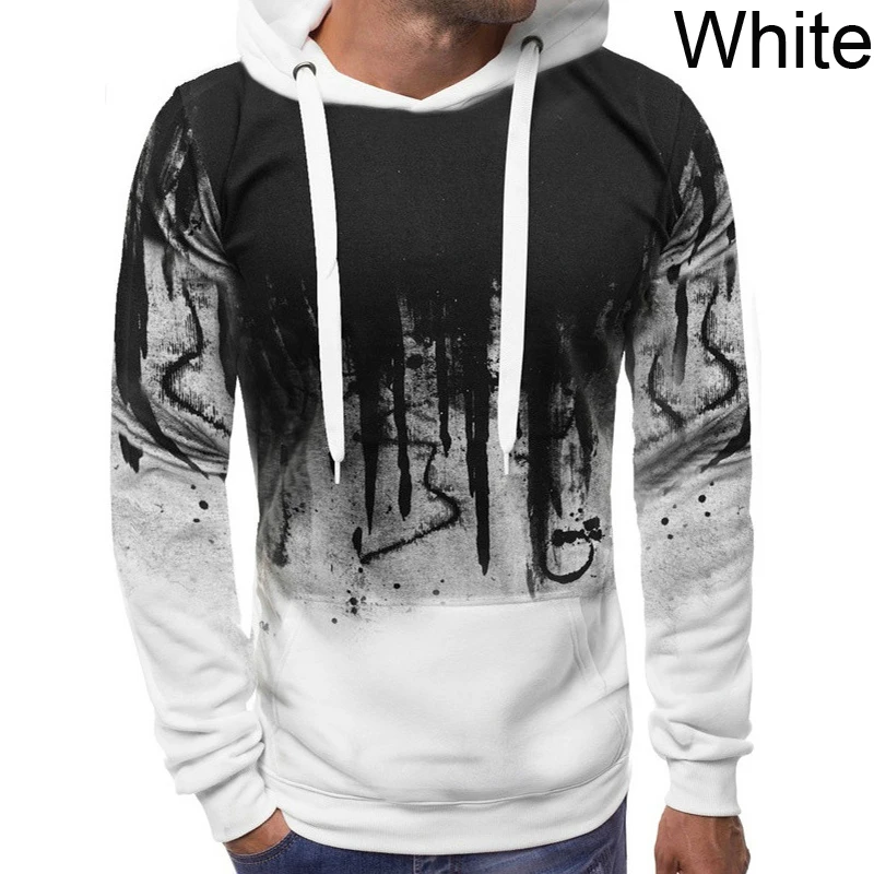 New Men's Fashion Camouflage Hoodie for Autumn and Winter Personality Printed Sweatshirt Casual and Sport Pullover