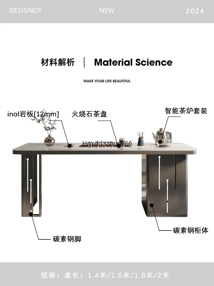 Mesa de té de kung fu moderna para el hogar, combinación de silla y mesa de té de losa de roca