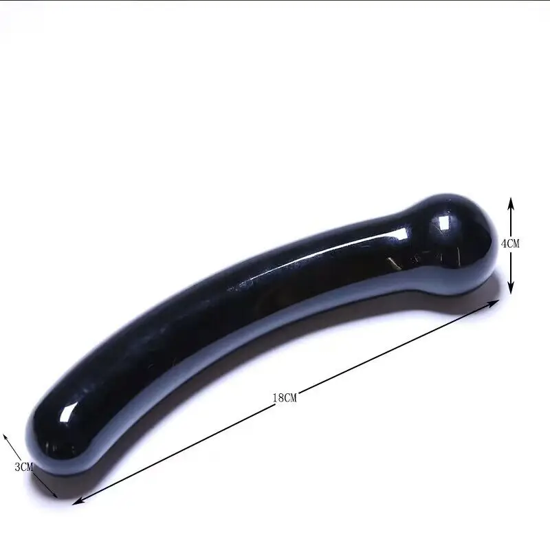 

1PC Natural Obsidian Crystal Sanding 18cm Massage Yuni Wand Feminine Products Gift