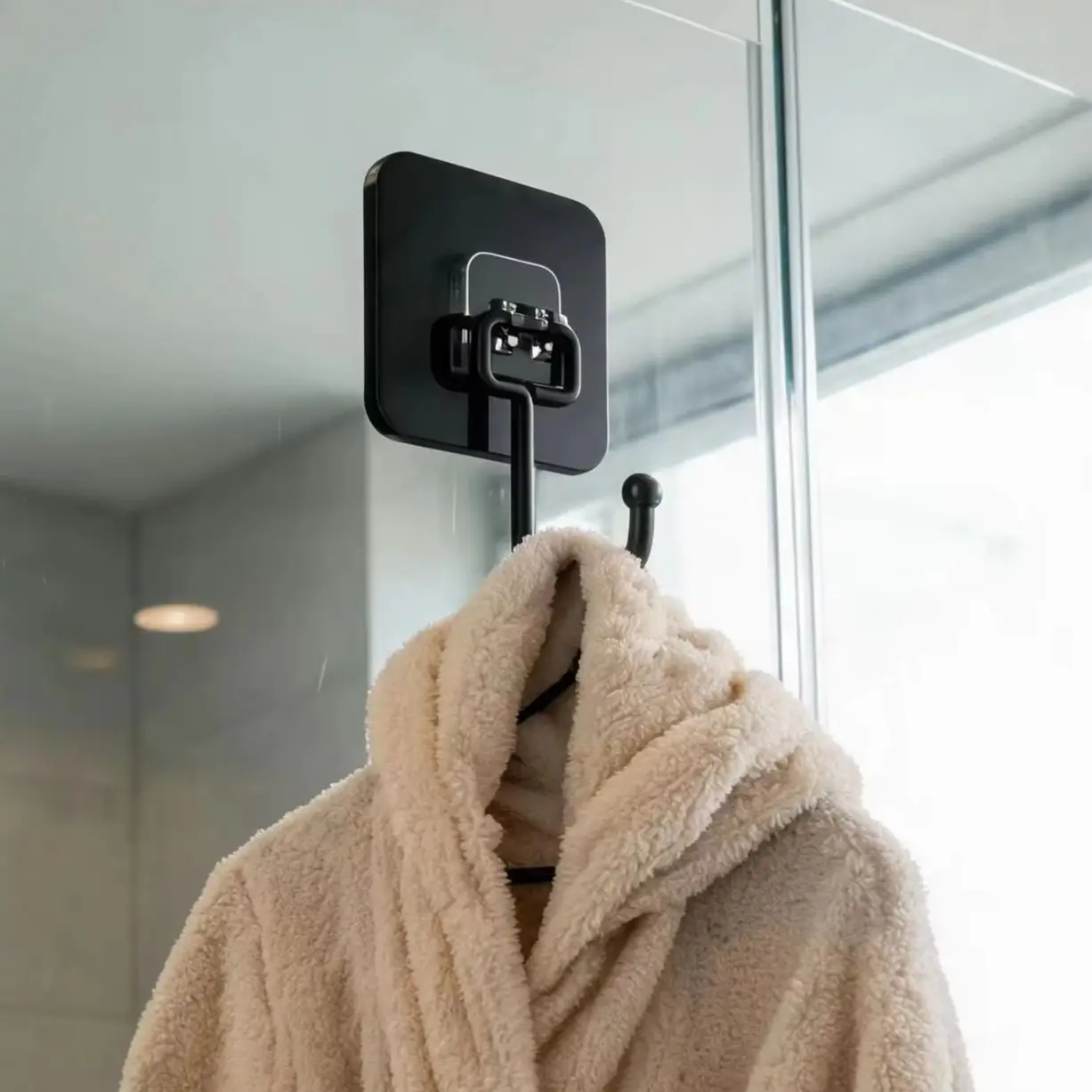 Big Size Hooks Heavy Duty 22 lbs Waterproof Adhesive Wall Hooks Nail-Free Transparent Waterproof Hooks for Kitchen Bathroom