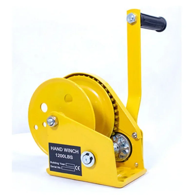 

1200 Pounds 5m Wirerope Hand Operated Winch Bidirectional Self-locking Small Portable Winch Manual Traction Hoist Winch Crane