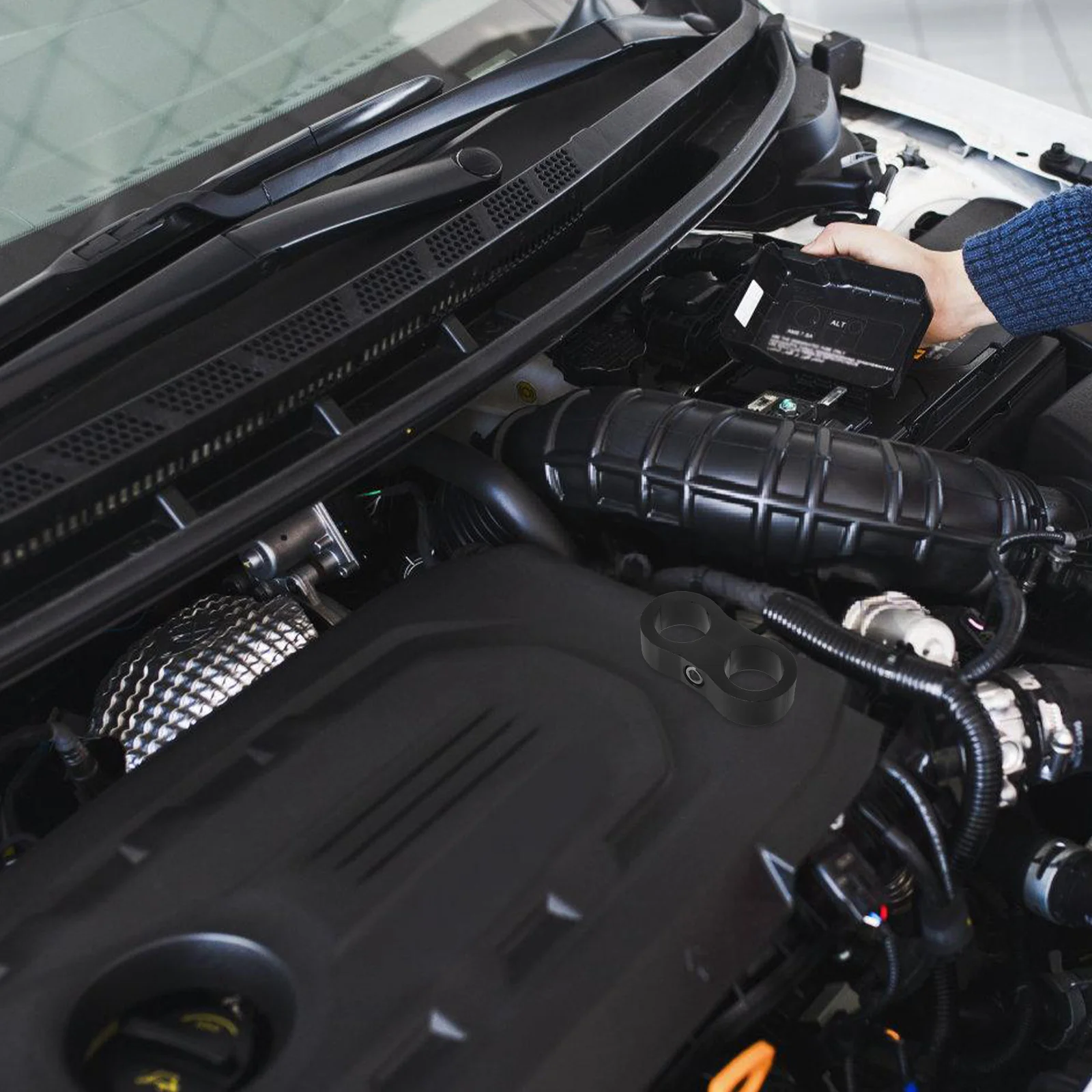 

2Pcs Hose Clamp 20Mm Aluminum Dual Hole Oil Line Brake Water Fuel Line Mounting Clip Separator Fastener for Car Motorbike