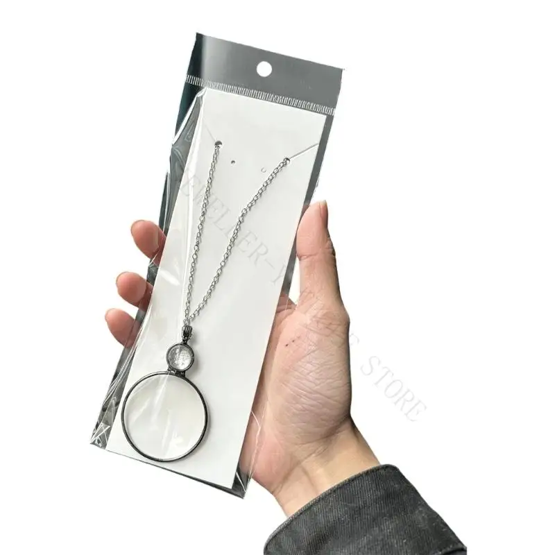 R7UF Resin Pendant Necklace Magnifier Jewelry Perfect For Daily Use