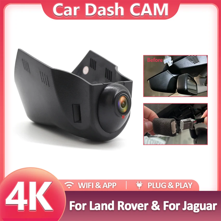 

Easy Install Car DVR Camera for Land Rover Discovery Sport 2015-2019, For Jaguar XF XE 2016-2021, F-PACE 2016-2021, Dash Cam 4K