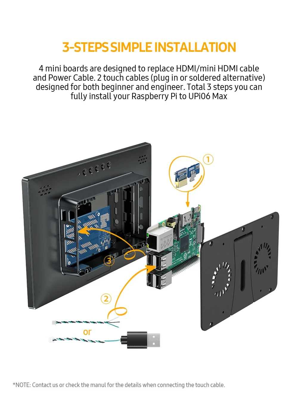 UPERFECT 10.1 inch Raspberry Pi HDMI Touch Screen Portable Monitor 1920*1200 LCD Display for Raspberry Pi 4 4B 3B+ A+ Motherboar