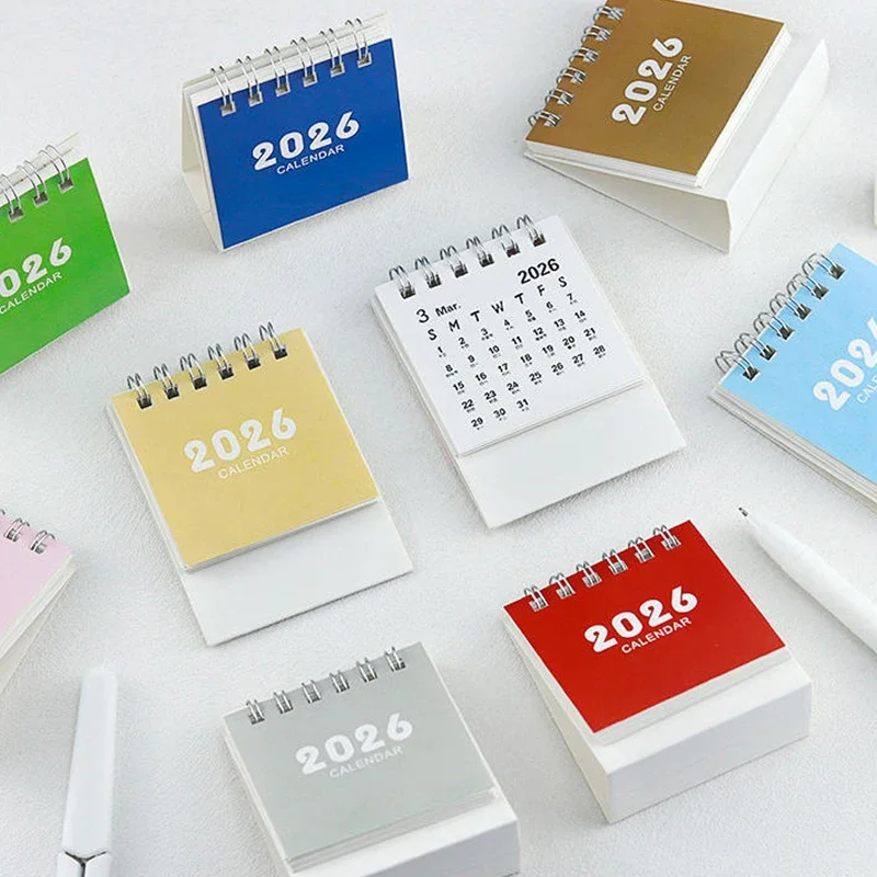 2026 Mini Calendars Creative Desk Portable Travel Calendars With Butterfly Capybara Designs Monthly & Weekly Planner Calendar
