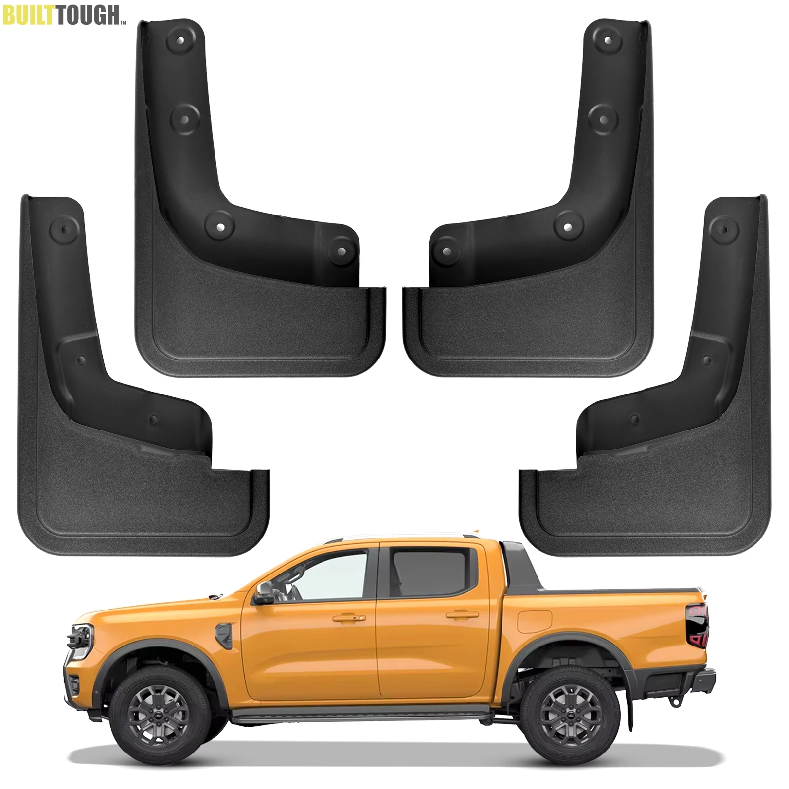 4 Uds. Para Ford Ranger protectores contra salpicaduras guardabarros guardabarros guardabarros delantero trasero accesorios de coche 2022 2023 2024 2025