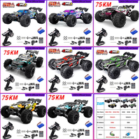 1:16 75KM/H or 50KM/H 4WD RC Car with LED Remote Control Cars High Speed Drift Monster Truck for Kids Vs Wltoys 144001 Toys