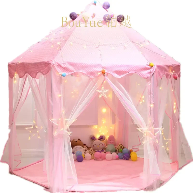 Custom Kids Indoor Play Tent Princess Castle Foldable Game House for Boys Girls Children Toy Playpen with Ball Pool Fence