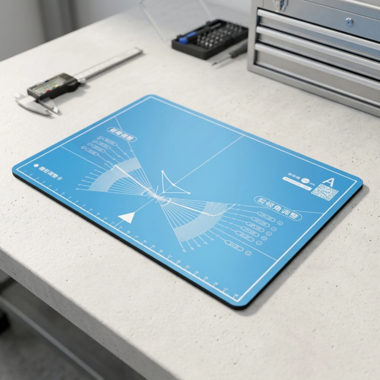 Eyeglass Frame Adjustment Pad Board Printed Glasses Repair Board with Markings Work Mat Flat Rectangular for Opticians