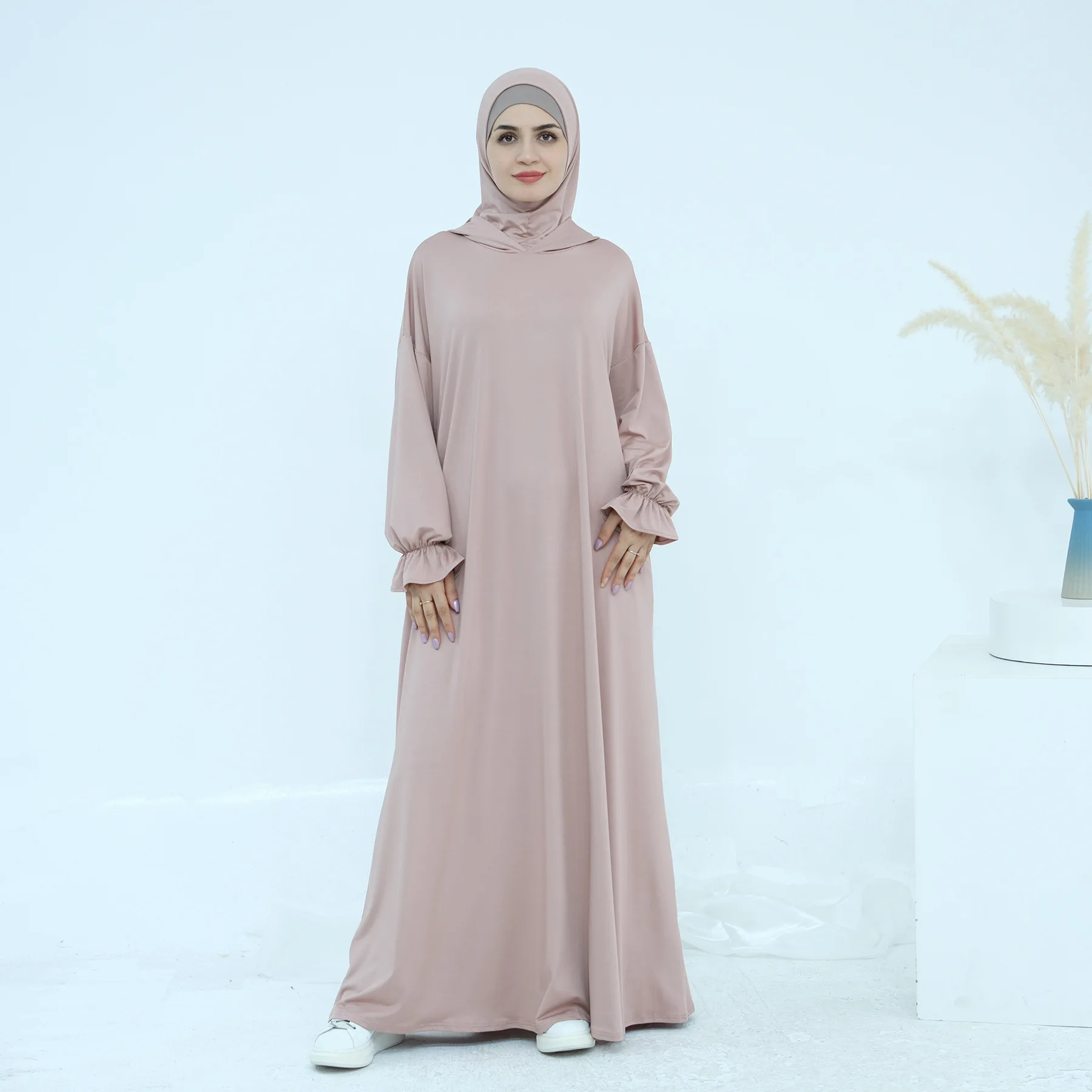 Eid Moslim Jurk voor Vrouwen Capuchon Abaya Dubai Ramadan Jilbab Gebed Jurken Vestido Kaftan Ramadan Islam Kleding Arabische Lange Gewaad