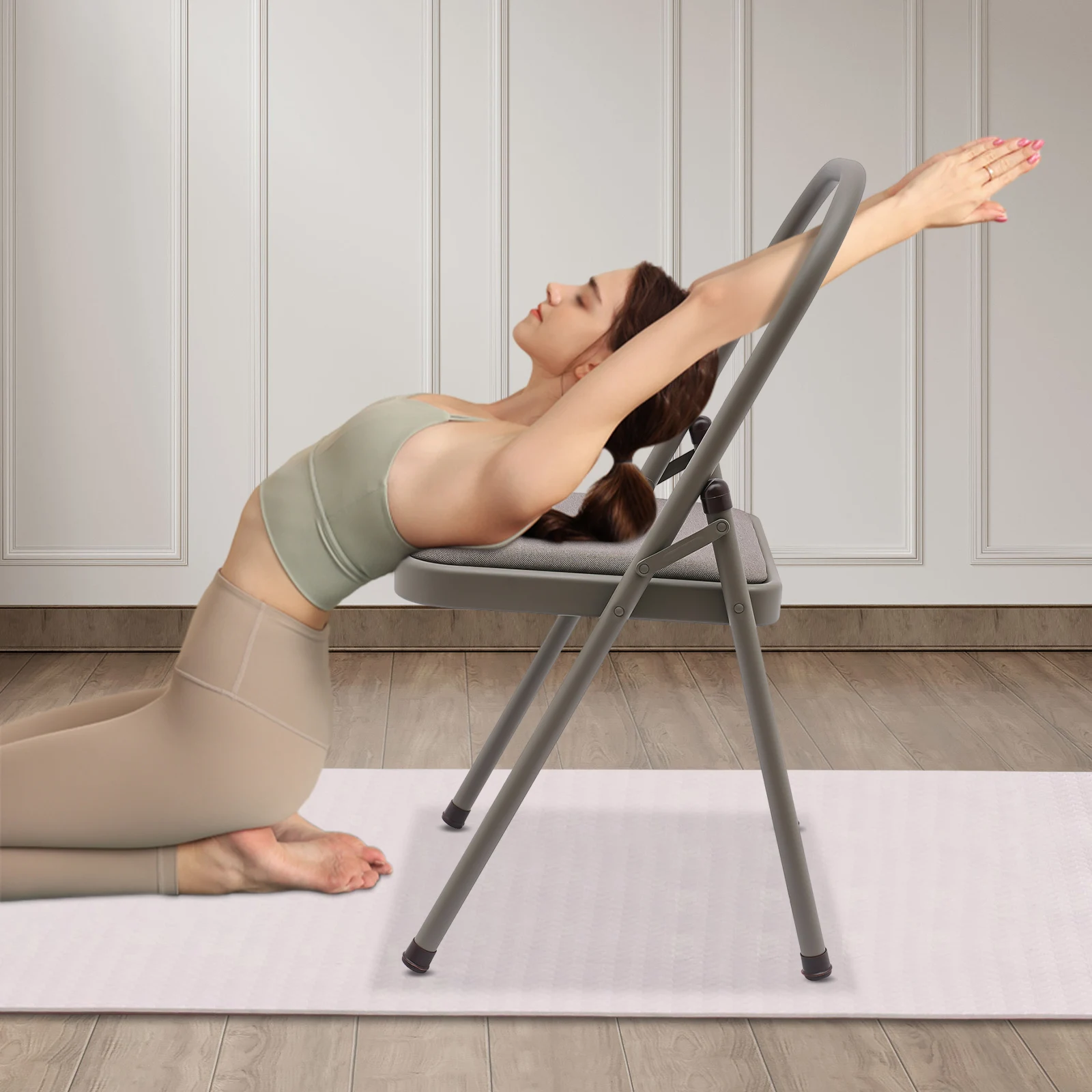 Yoga Practice Balance Chair com lombar Back Support, dobrável