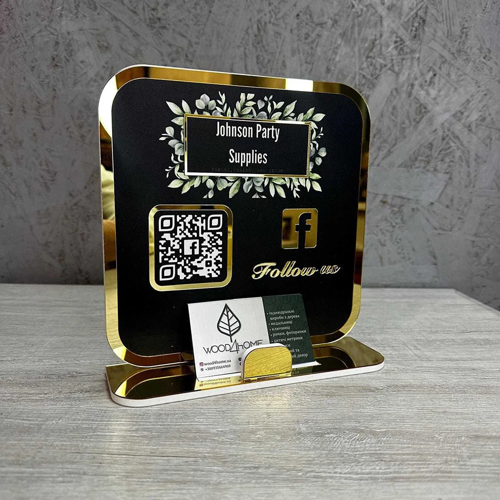 لوحة شعار الدفع لرمز الاستجابة السريعة من الأكريليك القابل للتخصيص للوسائط الاجتماعية للأعمال من Google 1-3 رموز QR الأفضل لأحداث واجهات المتجر #6