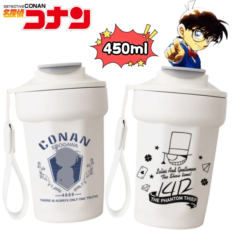

Detective Conan Conan Edogawa Kuroba Kaito Thermos Mug Creative High Value DIY Print Outdoor Large Capacity Portable Coffee Cup