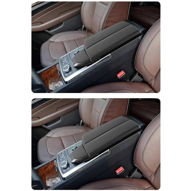 Car Center Armrest Box Panel Trim Protect Cover Sticker For Mercedes Benz ML ABS Interior Replacement