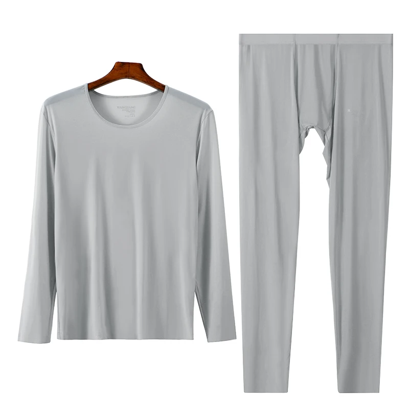 2023 Man Compression Clothes Pants Suit Ice Silk Long Johns For Men Sleeves Tee Top Bottom Sport Underwear First Layer Thermal