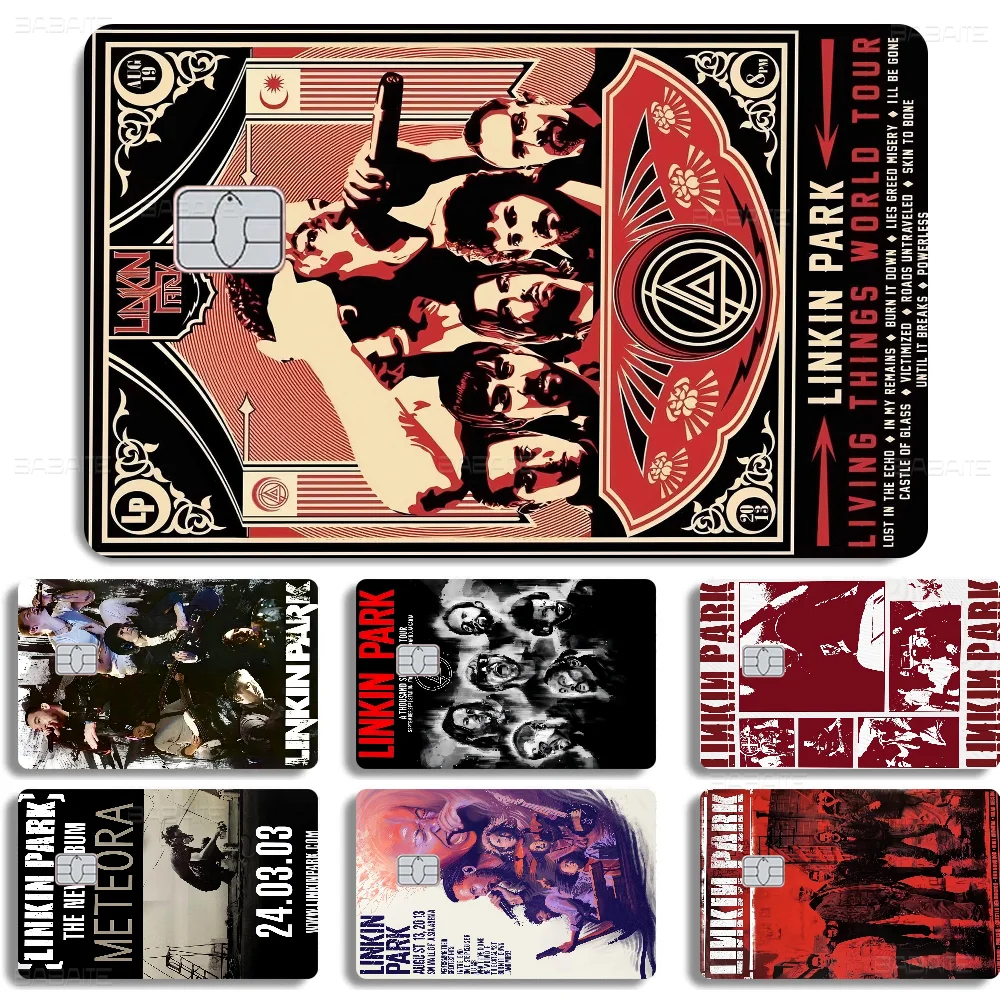 Band L-Linkin Cool P-Park Vintage Anmie Sticker Film Skin Cover For Credit Card Debit Bank Card Front