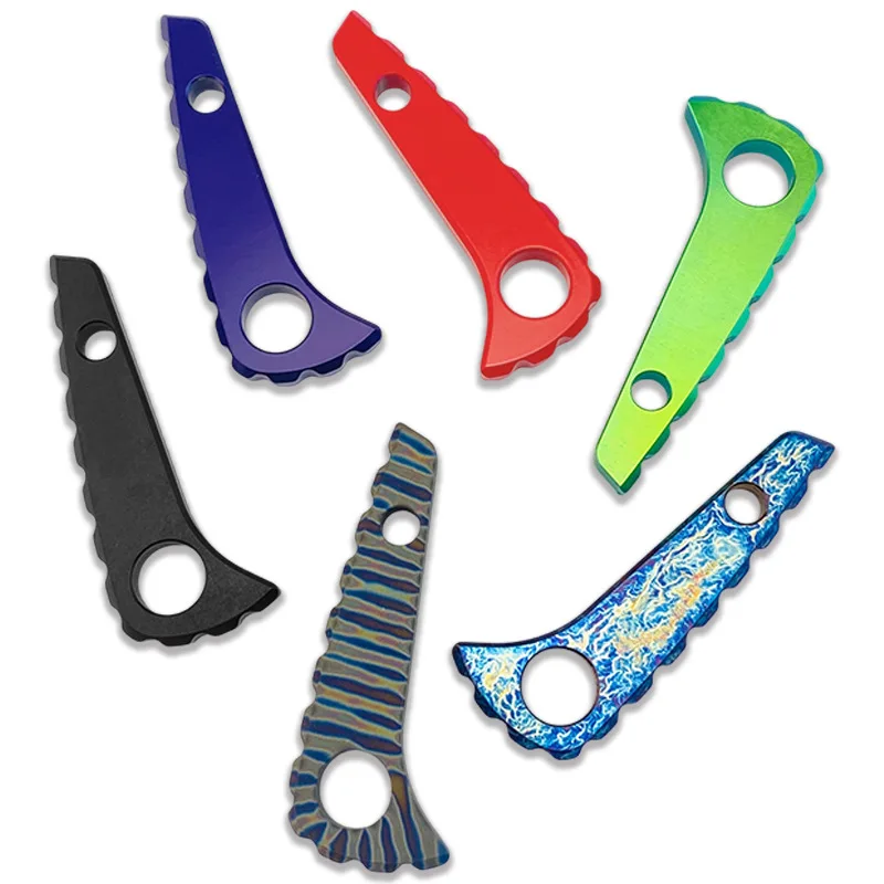 12 Colors Knife Titanium Back Spacer Spine Keel for Spyderco C81 Paramilitary2 PARA2 Knives Backspacer DIY Replace Parts