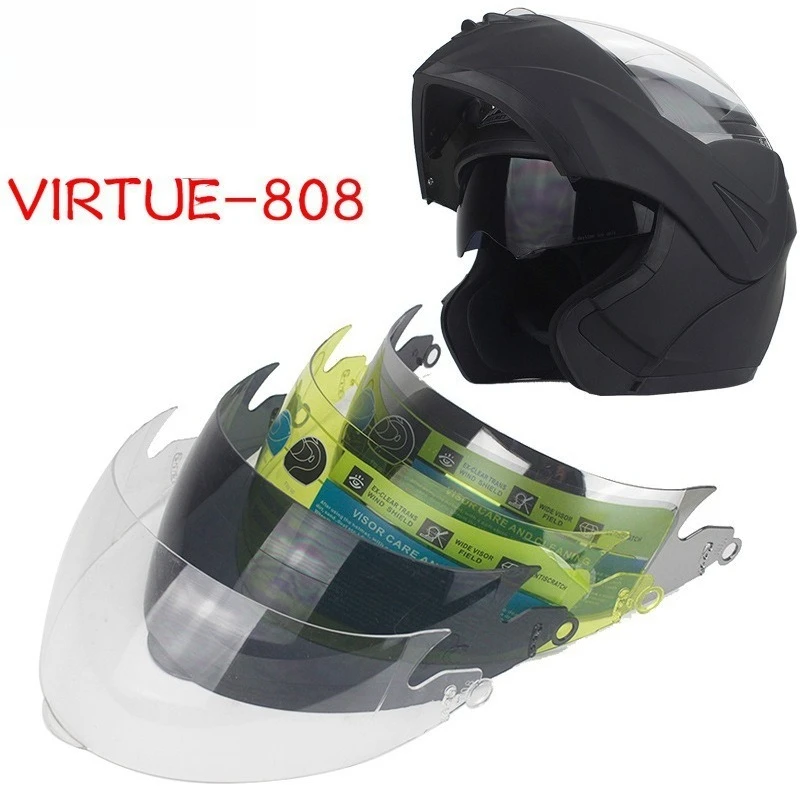 

Helmet Visor Suitable for VIRTUE-808 Lens Full Face Visor Helmet Windshield Uv Protevtion Accessories Safety Glasses
