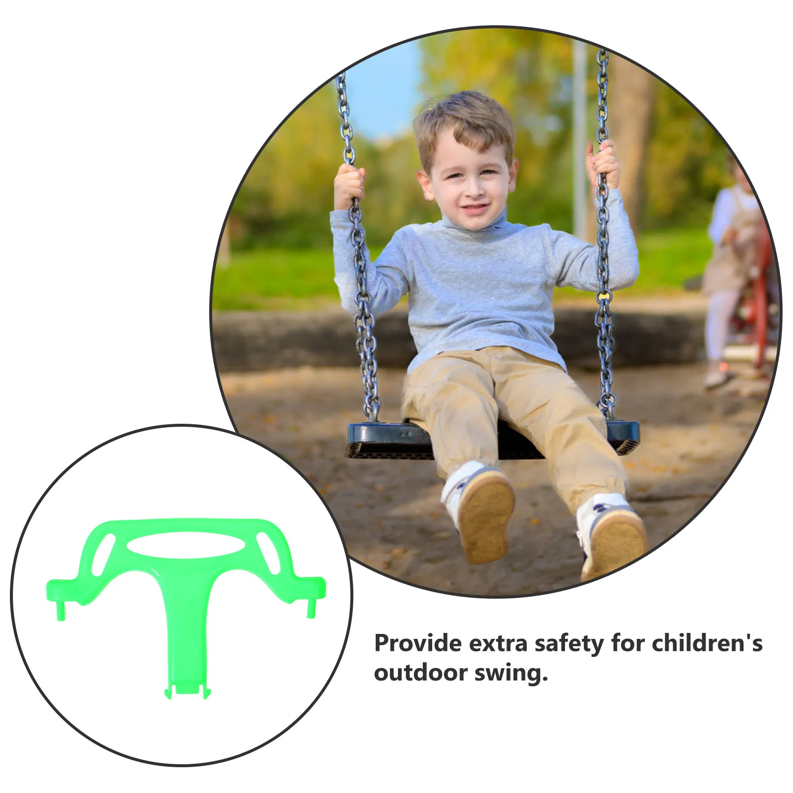 Safety Front T Bar Guard for Plastic Replacement Handle Compatible with Outdoor Indoor Swing Seats Playground