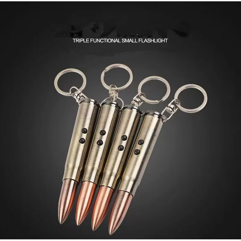10 قطعة رصاصة الليزر القلم الأشعة تحت الحمراء مفتاح سلسلة مصباح يدوي LED الإضاءة هدية مصباح يدوي عصا درع ستينغر التكتيكية القلم