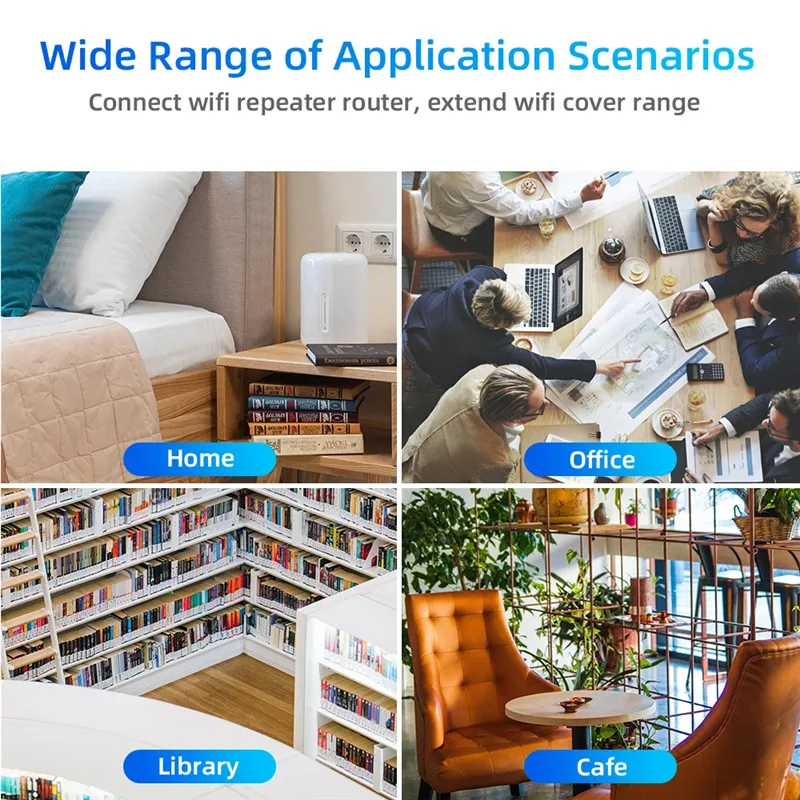 Amplificateur de Signal Sans Fil pour la Maison, Répéteur de Bande, 1200Mbps, 2.4G, 5G, pour Touriste, Routeur, Longue Portée