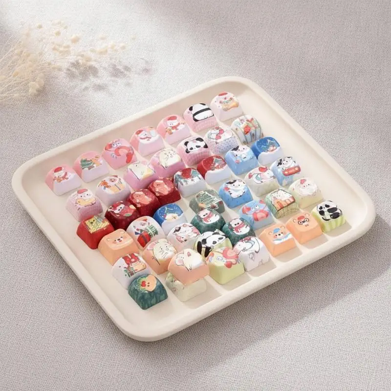 Cute Cartoon Keycaps 5/10 PCS Universal Replaceable Keycaps for Custom Mechanical Keyboard Gamer Use