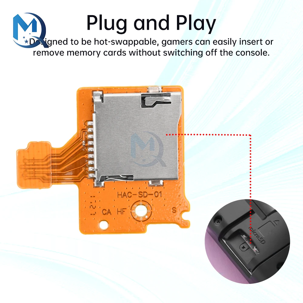 TF card slot with board SD memory card slot suitable for Nintendo Switch gaming machine card reader slot socket