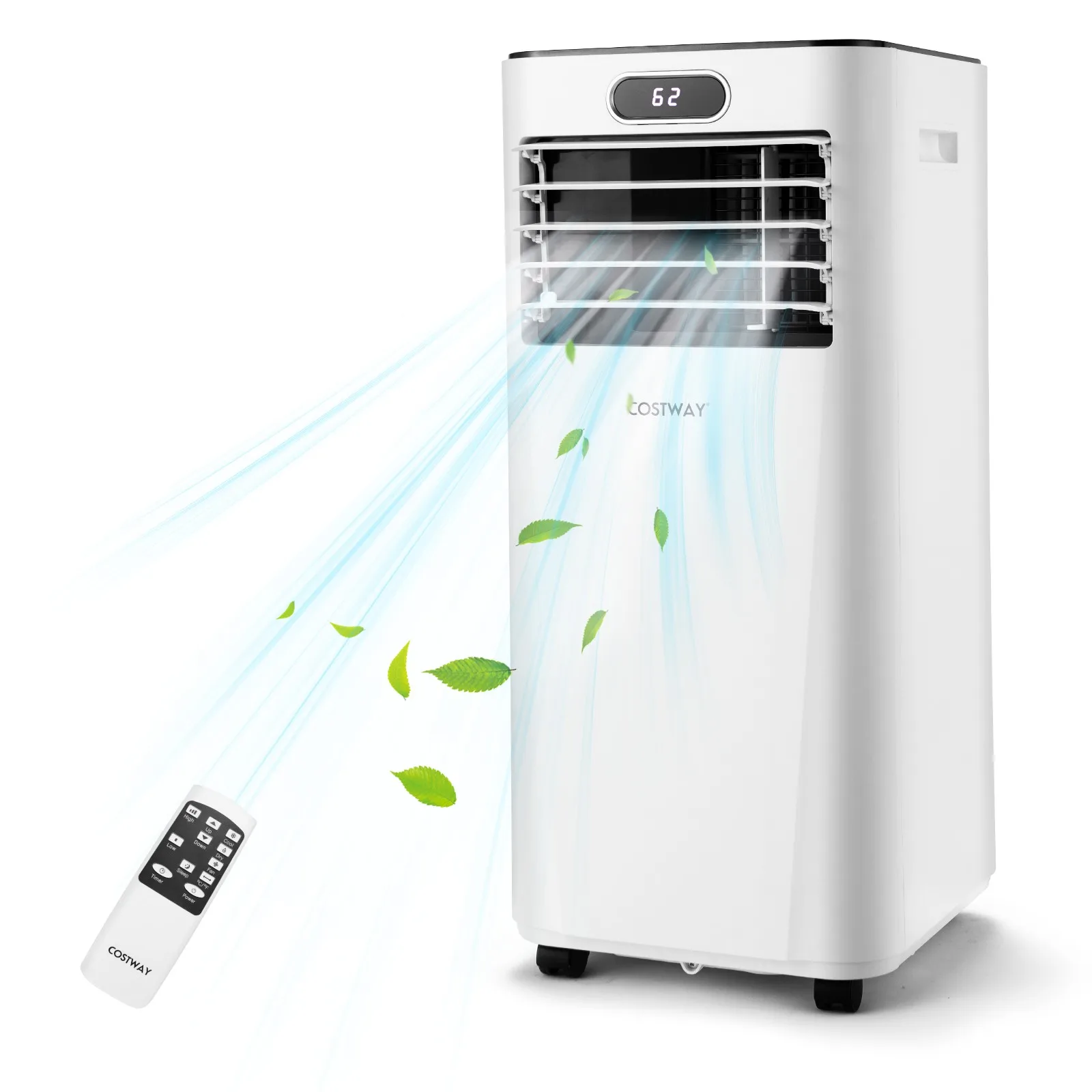 8000BTU Portable Air Conditioner with Remote Control 3-in-1 Air Cooler w/ Drying