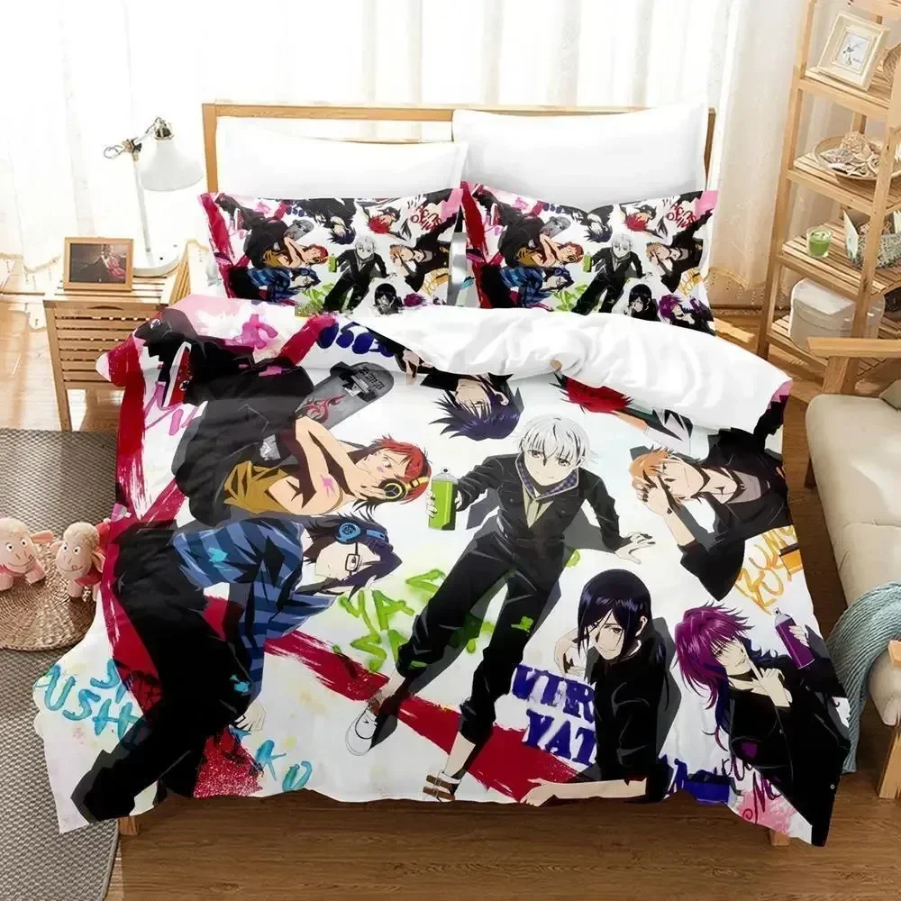K project Mikoto Suoh No Blood! No Bone! No Ash! 3D Printing Comforter,Duvet Cover Bed Set Quilt Cover Pillowcase,Bedding Set