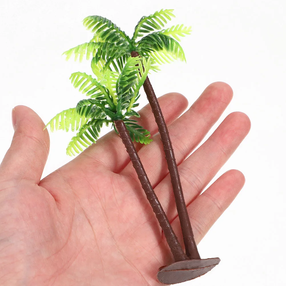 

Artificial Coconut Tree Simulation Tiny Model Indoor Green Plastic Palm Trees Toy