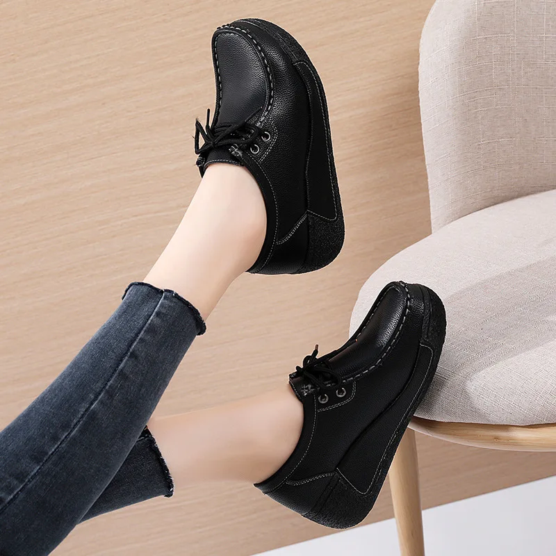 Women Shoes Flats Leather Sneakers Women 2022 Comfortable Female Casual Walking Footwear Fashion Large Size Loafers Shoes Women