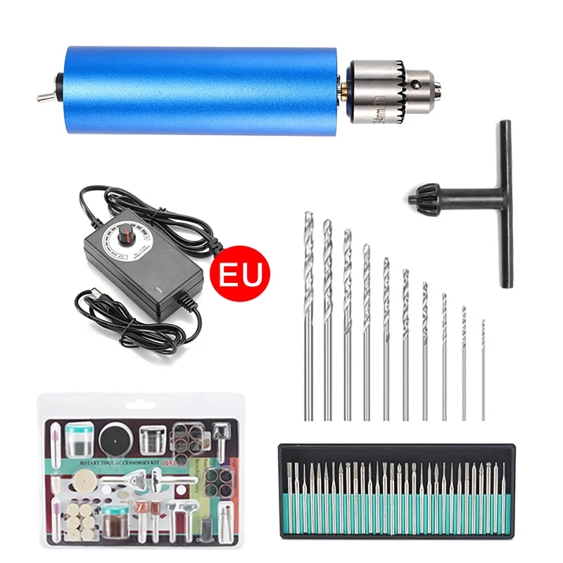 220V 13000rpm Stepless Speed-adjustable Handheld Mini Metal Electric Grinder Multifunct Polishing and Engraving Electric Drill
