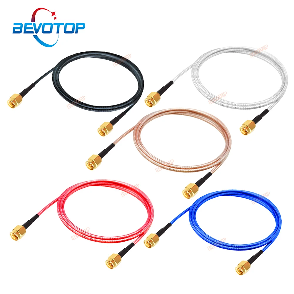 RG316 SMA Cable SMA Male to SMA Male Plug RG-316 Coax Pigtail 50 Ohm WIFI Antenna Extension Jumper Brown/Black/White/Blue/Red
