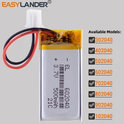 JST2.54 2P 3.7V 600mAh 602040 Lithium Li-ion Polymer Battery 302040 402040 502040 702040 802040 902040 102040