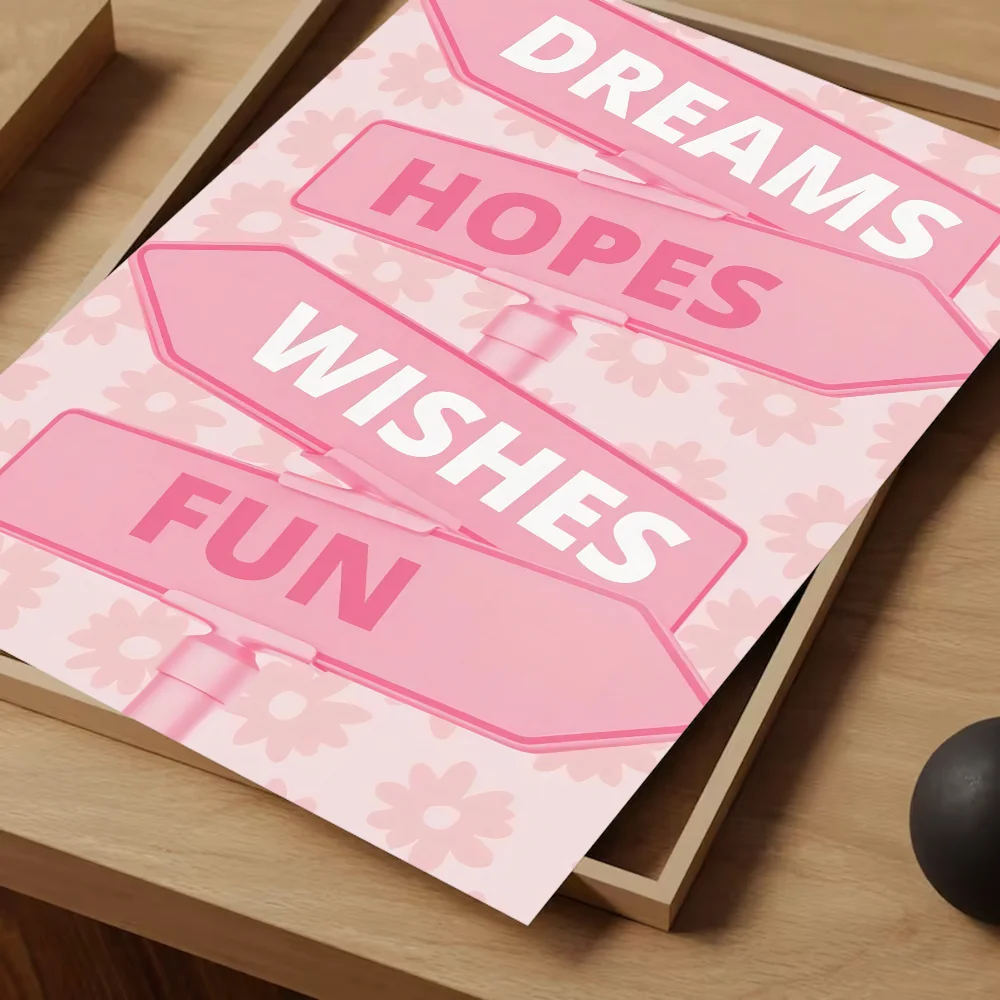 Pink Cream Ace Card Lucky You Aesthetic  Whitepaper Poster HD Quality Poster Wall Art Painting Study Room Wall Decor
