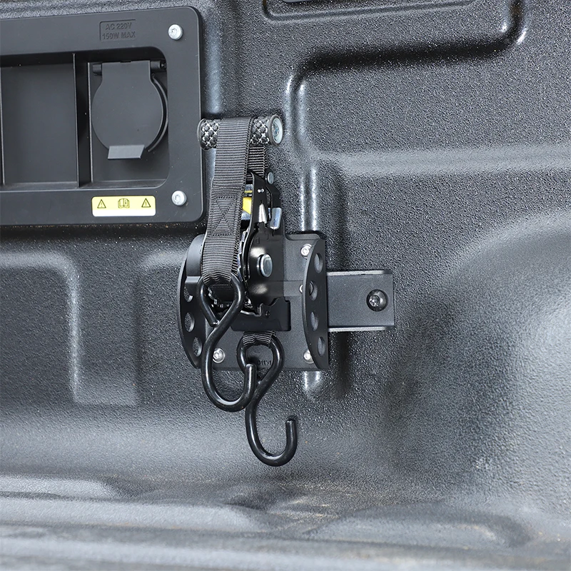 1 قطعة مجموعة الكربون الصلب الأسود لفورد رينجر 2023 + صندوق بضائع السيارة تحديد حزام السقاطة المشدود تعديل السيارات الملحقات #4