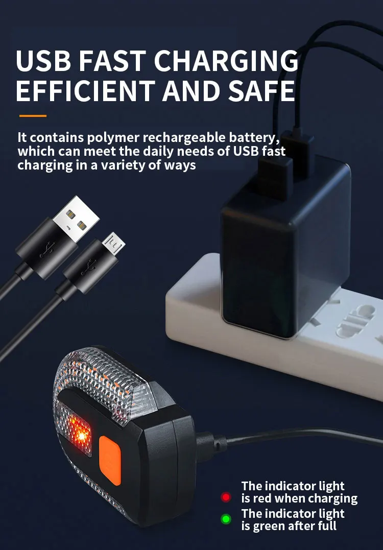 Bike Turn Signal Rear Light LED Bicycle Tail Lamp USB Rechargeable MTB Bicycle Wireless Remote Taillights Cycling Accessories