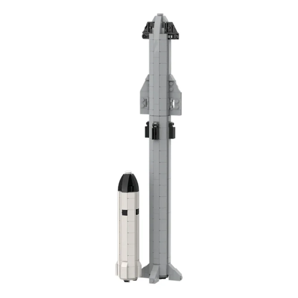 MOC Falcon Heavy Saturn V Scale Rocket Building Block Set Satellite Space Launch Vehicle Model Space Station Building Block Toy