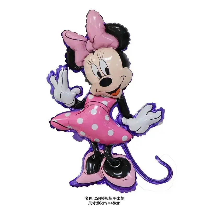 Ballons de dessin animé Minnie Mouse pour enfants, décorations de fête d'anniversaire pour enfants, ballons en aluminium Kawaii, jouets mignons pour enfants, 112cm