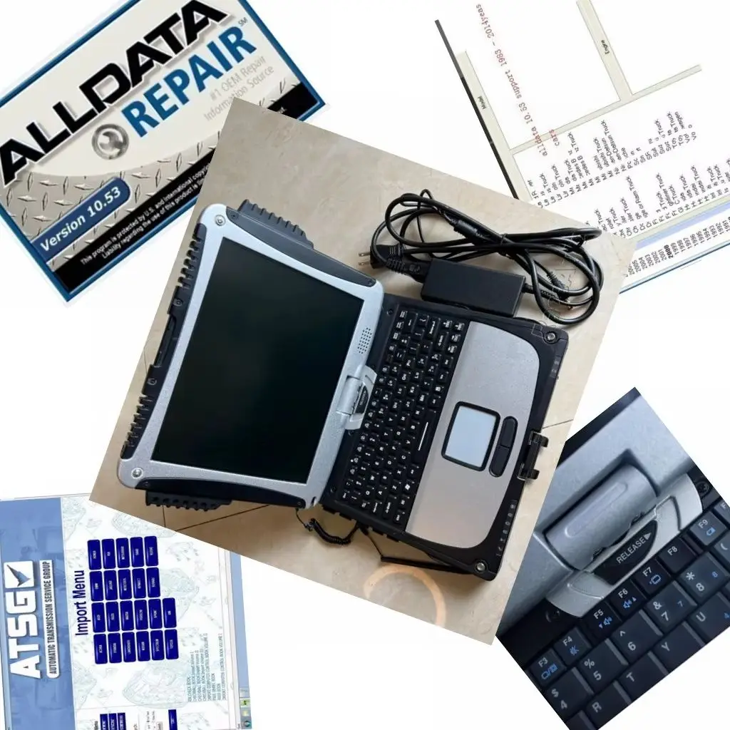 Alldata v10.53 All Data + Mit 2015 + Atsg 2012 Auto Repair Software 1TB HDD Installed CF19 Laptop i5 CPU Computer Ready Use