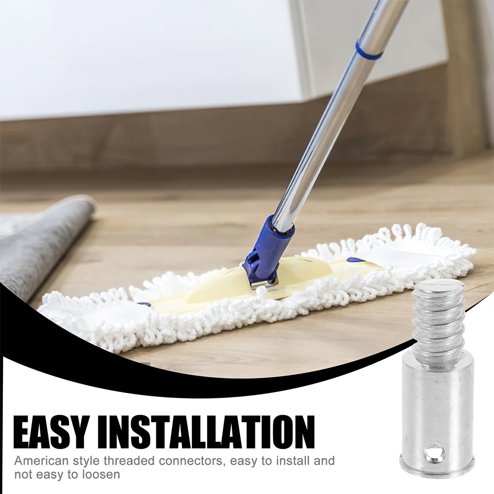 2Pcs Tip For Telescopic Pole Household Cleaning Tools Adapter Broom Extension Threaded Repair Kit Connector Handle Extension