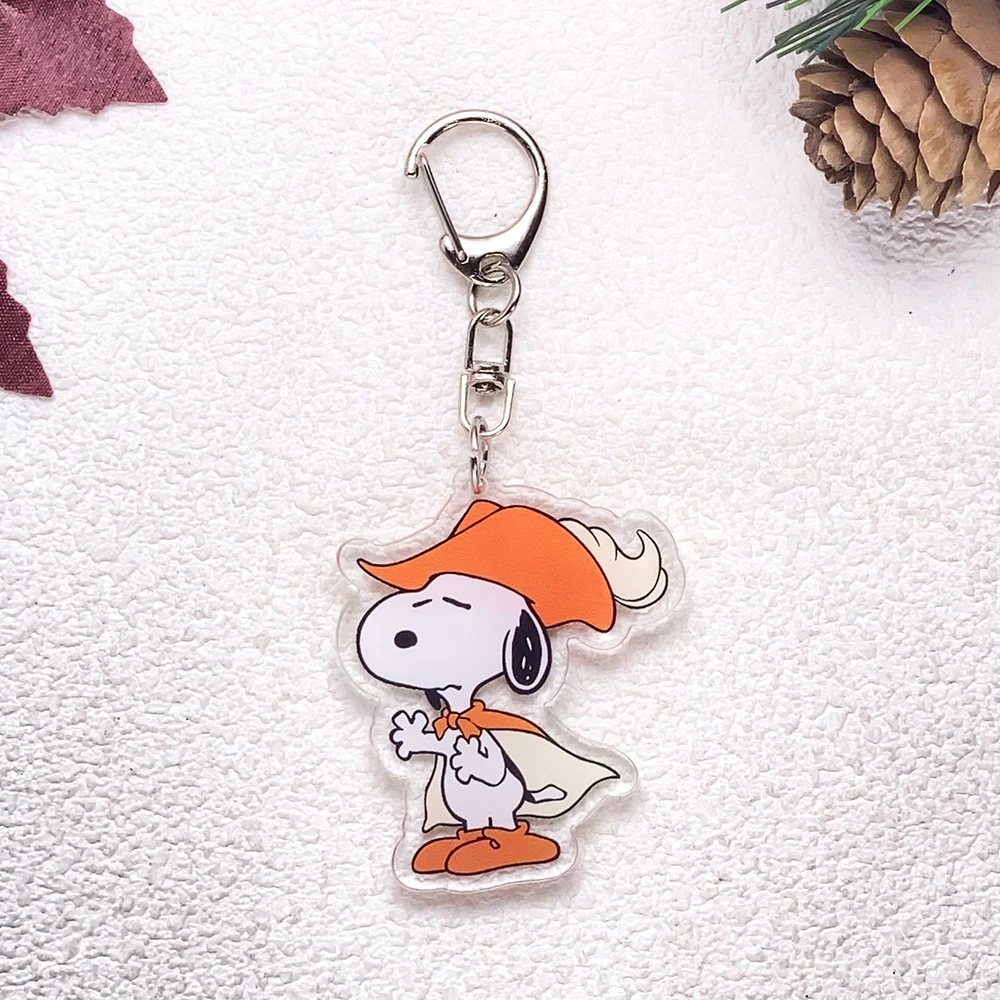 1/13 Stück Cartoon Snoopy Niedlicher Auto-Schlüsselanhänger Zubehör Acryl Lustige Anhänger für Taschen Kawaii Schlüsselhalter Rucksack-Dekoration – Detail 9