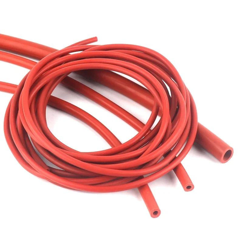 ID 2mm~38mm Red Silicone Vacuum Tube Heat Resistant Automobile Fuel Tank Pipe Vacuum Cooling Tube Air Pump Soft Rubber Hose